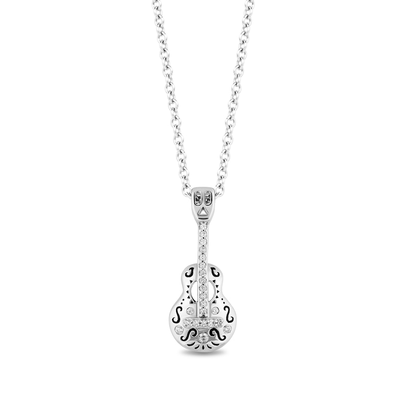 Disney Treasures Coco 0.065 CT. T.W. Diamond Guitar Pendant in Sterling Silver|Peoples Jewellers