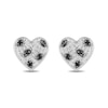 Thumbnail Image 0 of Disney Treasures 101 Dalmatians 0.18 CT. T.W. Black and White Diamond Heart Stud Earrings in Sterling Silver