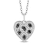 Disney Treasures 101 Dalmatians 0.18 CT. T.W. Black and White Diamond Heart Pendant in Sterling Silver