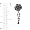 Enchanted Disney Villains Maleficent Onyx and 0.45 CT. T.W. Black Diamond Rose Thorns Drop Earrings in Sterling Silver