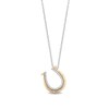 Thumbnail Image 1 of Disney Treasures Toy Story 0.085 CT. T.W. Diamond Bullseye's Horseshoe Pendant in Sterling Silver and 10K Gold