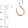 Thumbnail Image 2 of Disney Treasures Toy Story 0.085 CT. T.W. Diamond Bullseye's Horseshoe Pendant in Sterling Silver and 10K Gold