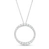 Thumbnail Image 1 of 0.75 CT. T.W. Journey Diamond Circle Pendant in 10K White Gold