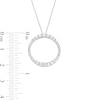 Thumbnail Image 3 of 0.75 CT. T.W. Journey Diamond Circle Pendant in 10K White Gold