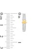 By Women for Women 0.20 CT. T.W. Diamond Lotus Flower Double Row Huggie Hoop Earrings in 10K Two-Tone Gold