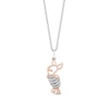 Thumbnail Image 0 of Disney Treasures Winnie the Pooh Diamond Accent Piglet Pendant in 10K Rose Gold and Sterling Silver