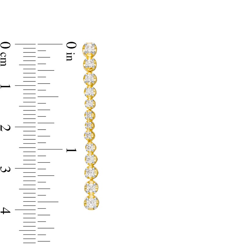1.00 CT. T.W. Journey Diamond Drop Earrings in 10K Gold