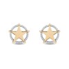 Thumbnail Image 1 of Disney Treasures Toy Story 0.085 CT. T.W. Diamond Woody's Badge Stud Earrings in 10K Gold and Sterling Silver