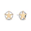 Thumbnail Image 2 of Disney Treasures Toy Story 0.085 CT. T.W. Diamond Woody's Badge Stud Earrings in 10K Gold and Sterling Silver
