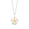 Thumbnail Image 1 of Disney Treasures Toy Story 0.085 CT. T.W. Diamond Woody's Badge Pendant in Sterling Silver and 10K Gold