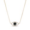Thumbnail Image 1 of EFFY™ Collection 6.0mm Onyx and 0.15 CT. T.W. Diamond Evil Eye Necklace in 14K Gold - 16"