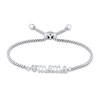 Diamond Accent Heart "mama" Bolo Bracelet in Sterling Silver – 9"