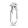 Thumbnail Image 1 of Enchanted Disney Elsa 0.69 CT. T.W. Diamond Snowflake Frame Split Shank Engagement Ring in 14K White Gold