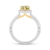 Thumbnail Image 2 of Enchanted Disney Tiana Oval Green Quartz and 0.29 CT. T.W. Diamond Claw Prong Engagement Ring in 14K Two-Tone Gold