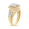 Thumbnail Image 2 of 1.95 CT. T.W. Quad Princess-Cut Diamond Frame Split Shank Engagement Ring in 14K Gold