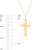 Child's Diamond Accent Solitaire Cross Pendant in 14K Gold – 13"