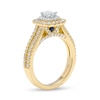 Thumbnail Image 2 of Vera Wang Love Collection 0.95 CT. T.W. Emerald-Cut Diamond Double Frame Double Row Engagement Ring in 14K Gold (I/SI2)