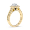 Thumbnail Image 3 of Vera Wang Love Collection 0.95 CT. T.W. Emerald-Cut Diamond Double Frame Double Row Engagement Ring in 14K Gold (I/SI2)