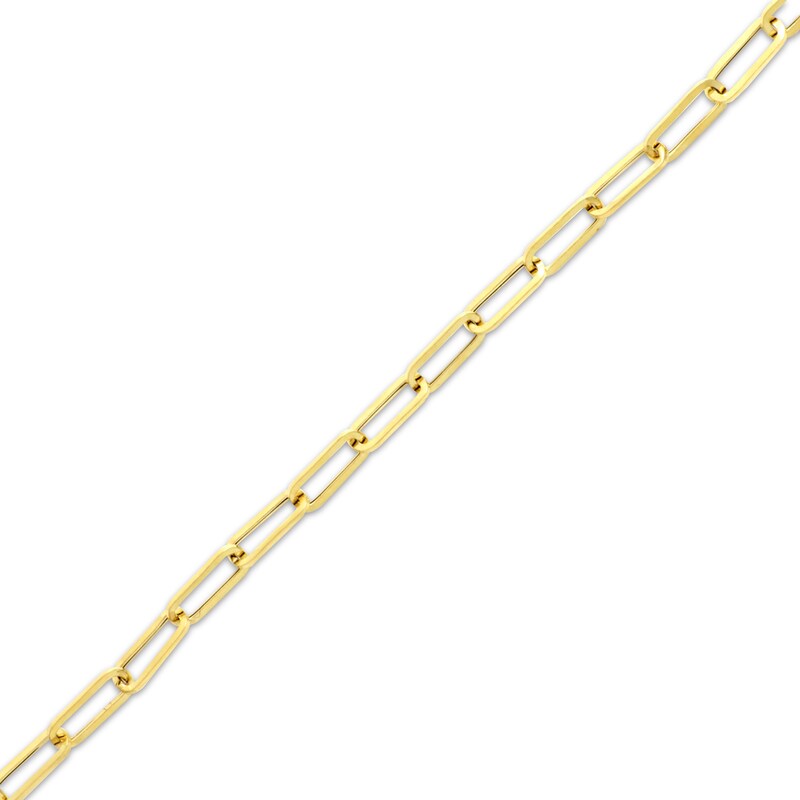 Main Image 2 of 1.0mm Paper Clip Chain Bracelet in Hollow 10K Gold - 7.75"