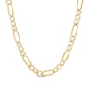 Thumbnail Image 1 of 4.5mm Diamond-Cut Figaro Chain Necklace in Hollow 14K Two-Tone Gold - 20"