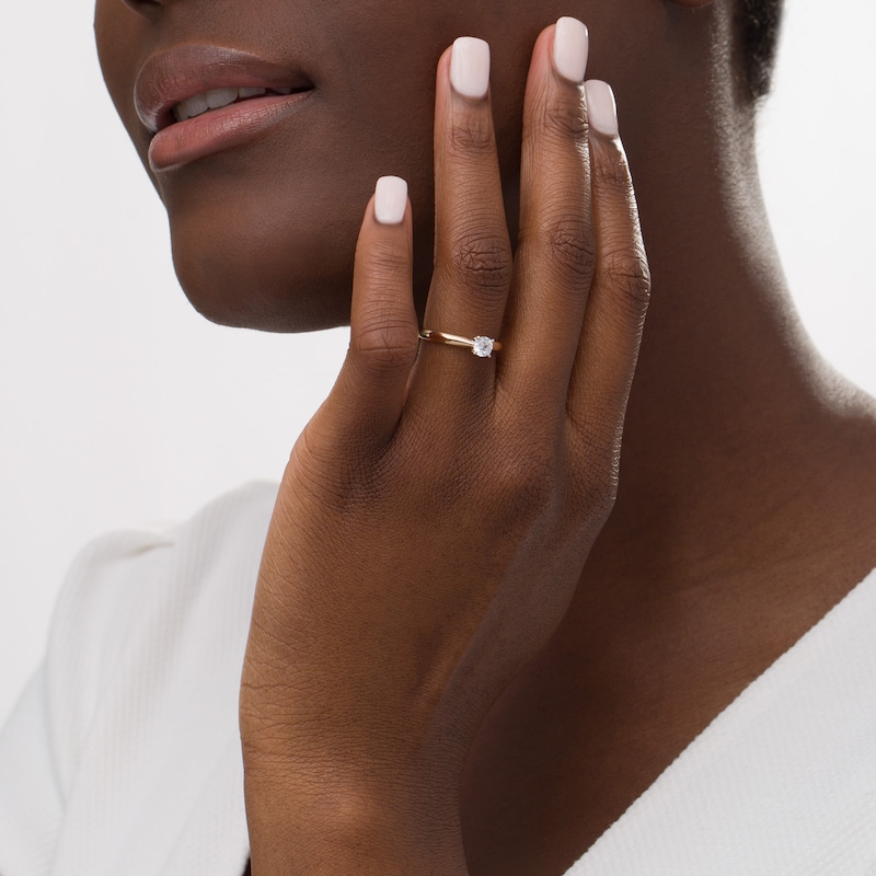 Main Image 2 of 0.30 CT. Diamond Solitaire Engagement Ring in 14K Gold (I/I1)