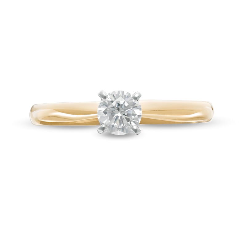 Main Image 4 of 0.30 CT. Diamond Solitaire Engagement Ring in 14K Gold (I/I1)