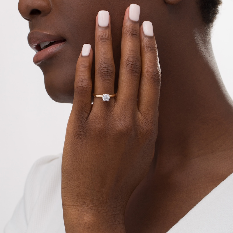 Main Image 2 of 1.00 CT. Diamond Solitaire Engagement Ring in 14K Gold (I/I1)