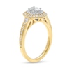 Thumbnail Image 2 of Vera Wang Love Collection 0.69 CT. T.W. Oval Diamond Double Frame Engagement Ring in 14K White Gold (I/SI2)