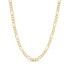 Thumbnail Image 1 of 3.4mm Diamond-Cut Figaro Chain Necklace in Hollow 10K Gold - 18"