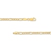 Thumbnail Image 3 of 3.4mm Diamond-Cut Figaro Chain Necklace in Hollow 10K Gold - 18"