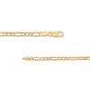 Thumbnail Image 2 of 3.4mm Diamond-Cut Figaro Chain Necklace in Hollow 10K Gold - 18"