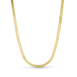 3.0mm Herringbone Chain Necklace in Solid 10K Gold - 18"