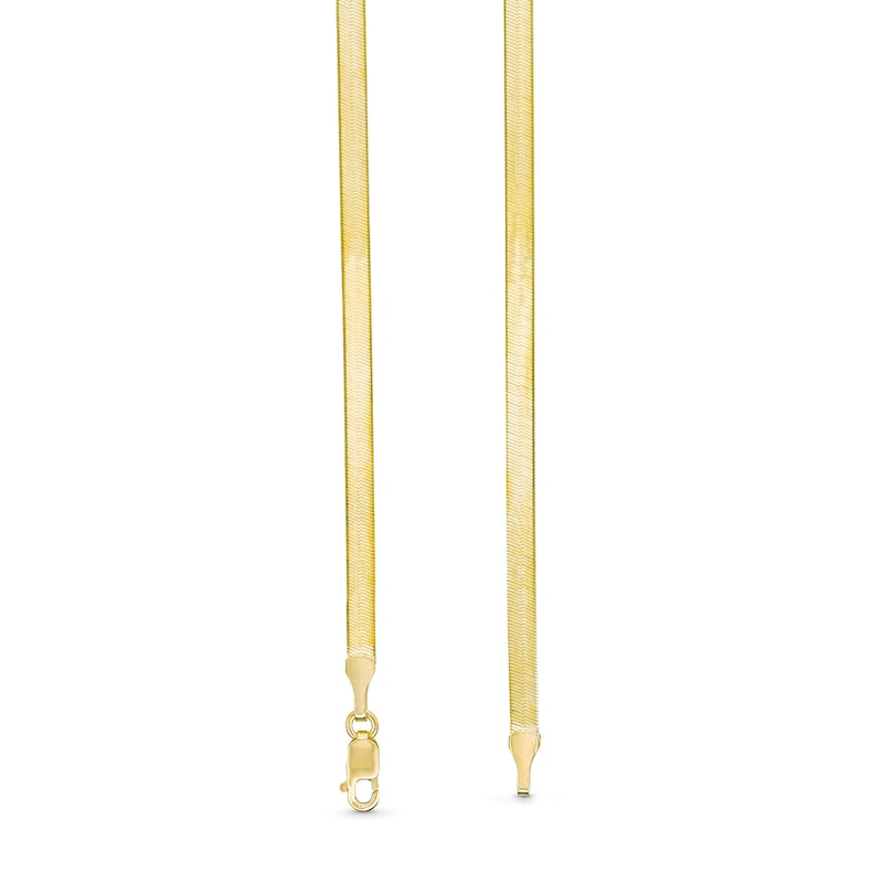 Main Image 3 of 3.0mm Herringbone Chain Necklace in Solid 10K Gold - 18"