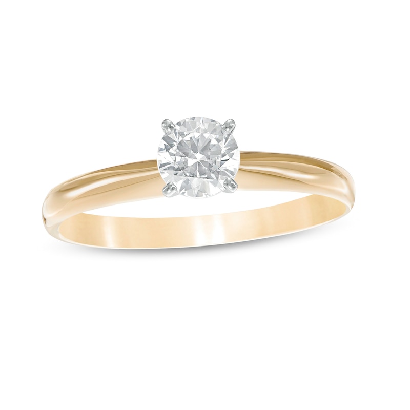 0.50 CT. Diamond Solitaire Engagement Ring in 14K Gold (I/I1)