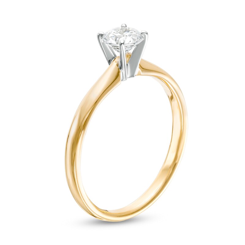 Main Image 3 of 0.50 CT. Diamond Solitaire Engagement Ring in 14K Gold (I/I1)