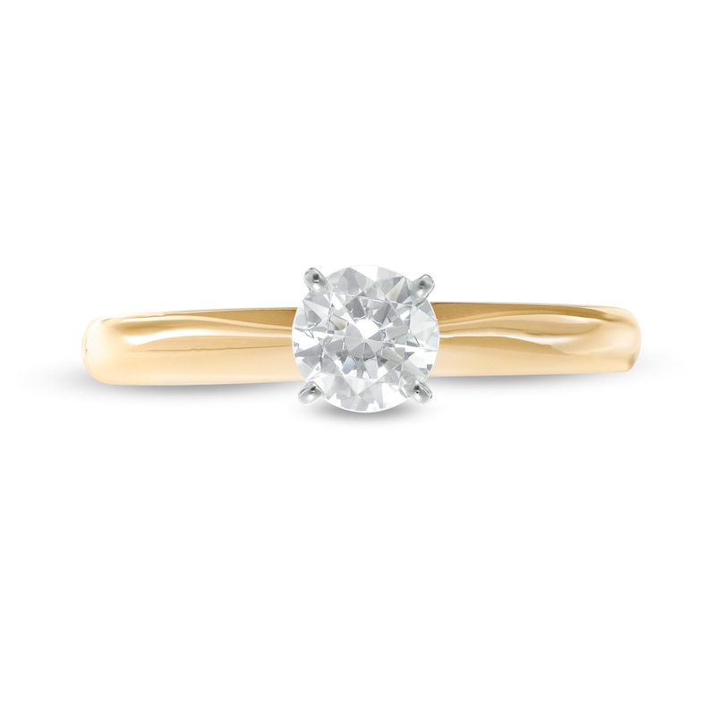 Main Image 4 of 0.50 CT. Diamond Solitaire Engagement Ring in 14K Gold (I/I1)