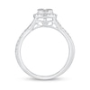 Thumbnail Image 1 of 0.45 CT. T.W. Multi-Diamond Frame Twist Shank Engagement Ring in 14K White Gold
