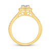 Thumbnail Image 1 of 0.45 CT. T.W. Multi-Diamond Frame Twist Shank Engagement Ring in 14K Gold