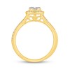 Thumbnail Image 1 of 0.45 CT. T.W. Multi-Diamond Frame Twist Shank Engagement Ring in 14K Gold