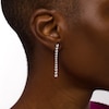 Thumbnail Image 2 of 1.00 CT. T.W. Journey Diamond Drop Earrings in 10K White Gold