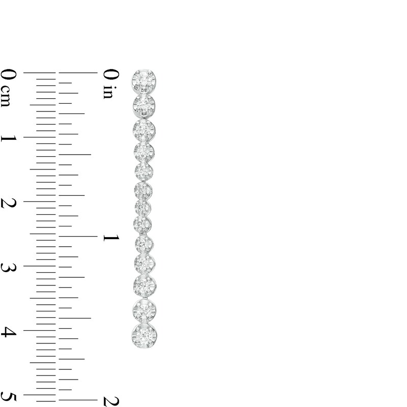 1.00 CT. T.W. Journey Diamond Drop Earrings in 10K White Gold