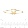 Thumbnail Image 2 of Child's Bead Station Butterfly Bracelet in 14K Gold – 6.0"