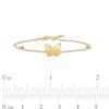 Child's Bead Station Butterfly Bracelet in 14K Gold – 6.0"