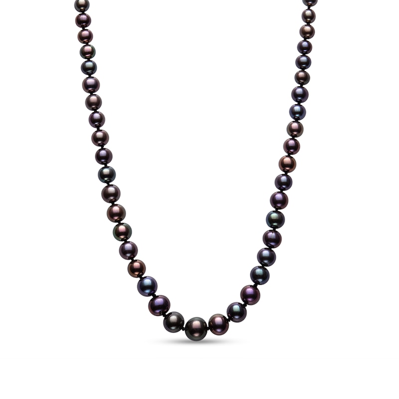 Zales Ladies' Graduating Ball Bead Necklace in Sterling Silver - 18