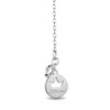 Enchanted Disney Belle Diamond Accent Key Pendant and Rose Stud Earrings Set in Sterling Silver with 10K Gold - 19"