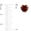Thumbnail Image 4 of Heart-Shaped Garnet Outline Frame Stud Earrings in 14K Rose Gold