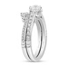 Thumbnail Image 2 of Enchanted Disney Majestic Princess 0.95 CT. T.W. Diamond Crown Contour Bridal Set in 14K White Gold