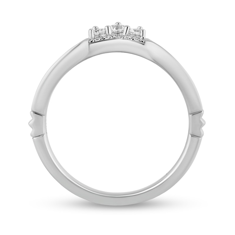 Enchanted Disney Majestic Princess 0.95 CT. T.W. Diamond Crown Contour Bridal Set in 14K White Gold