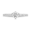 Thumbnail Image 6 of Enchanted Disney Majestic Princess 0.95 CT. T.W. Diamond Crown Contour Bridal Set in 14K White Gold