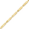 Thumbnail Image 1 of Diamond-Cut Bar Link Bracelet in 10K Gold – 7.5"